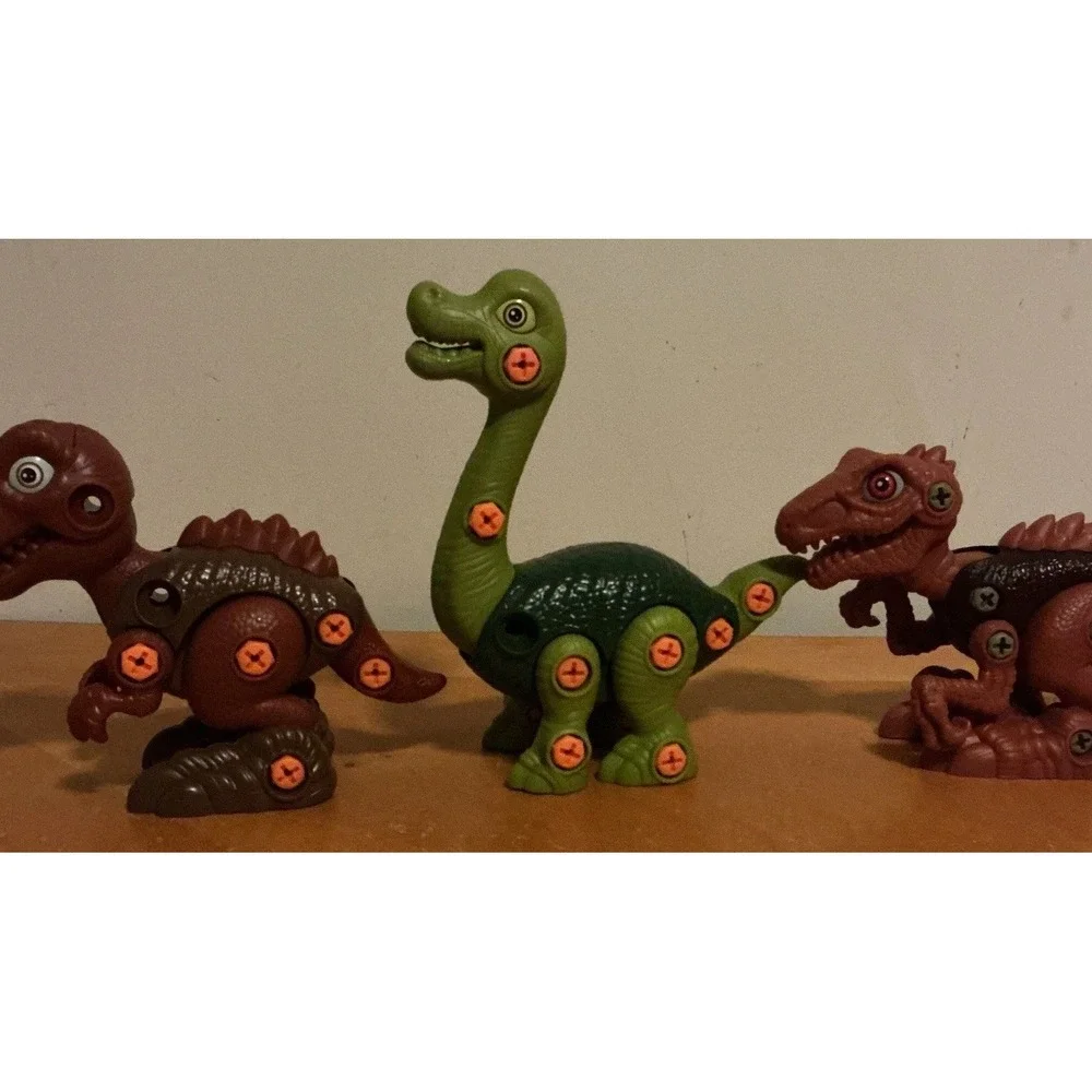 Take Part Stem‎ Building Dinosaurs With Power Drill And Screwdrivers, Lot Of 7
